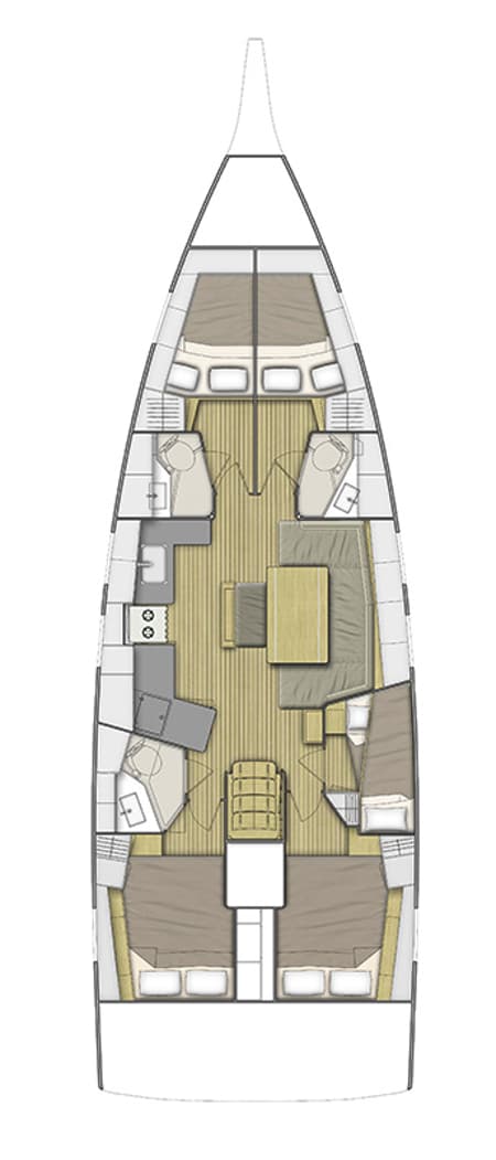 Charter Rental Sailboat All of you in Italy Layout | Yacht4Less