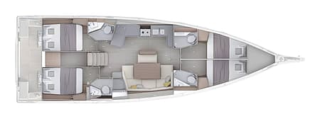 Charter Rental Sailboat FOX one in Croatia Layout | Yacht4Less