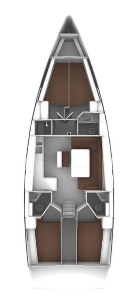 Charter Rental Sailboat Lučija in Croatia Layout | Yacht4Less
