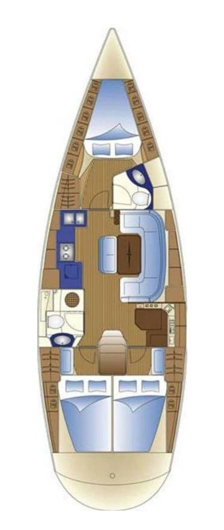Charter Rental Sailboat Lady Clam in Croatia Layout | Yacht4Less