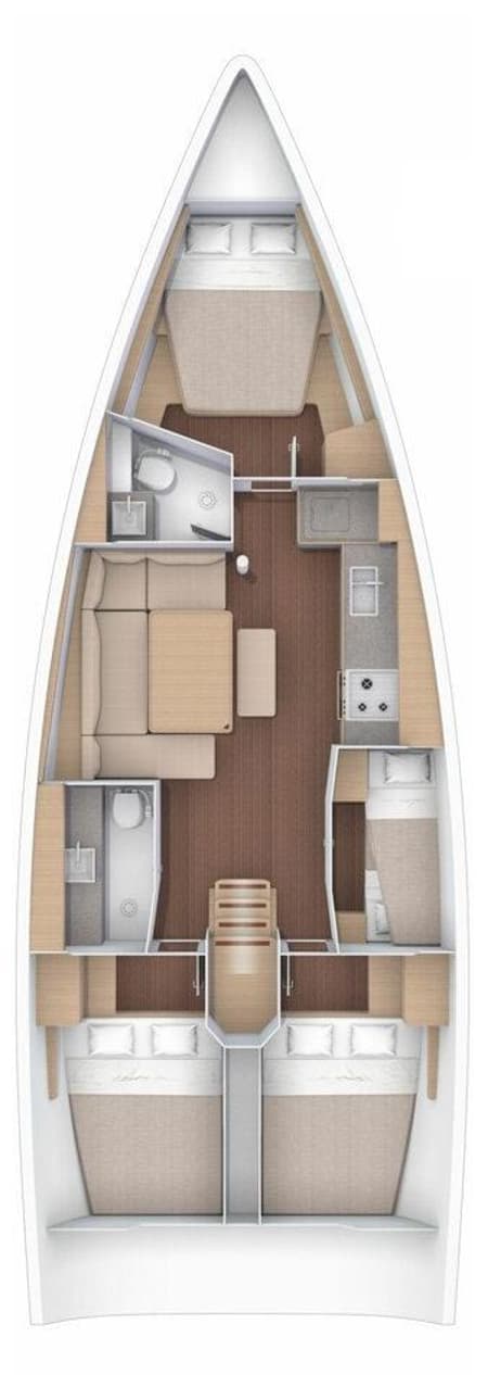 Charter Rental Sailboat Karla in Croatia Layout | Yacht4Less