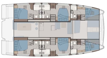 Charter Rental Catamaran Virgo in BVI Layout | Yacht4Less