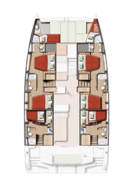 Charter Rental Catamaran Lady M in Italy Layout | Yacht4Less
