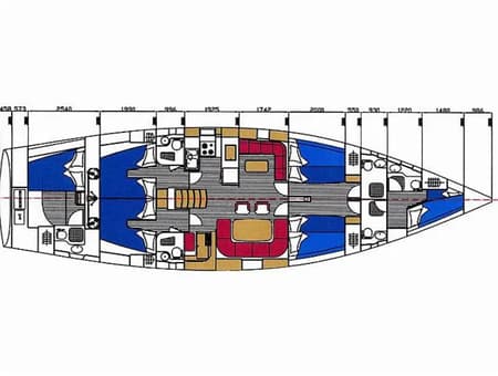 Charter Rental Sailboat Christianna VIII in Greece Layout | Yacht4Less