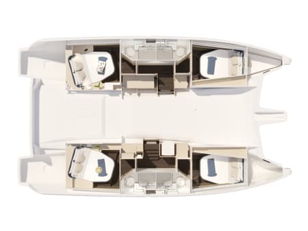Charter Rental Catamaran Blue Argo in Greece Layout | Yacht4Less