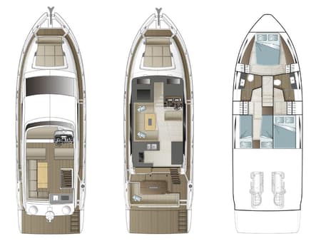 Charter Rental Motorboat Tireless Too in Croatia Layout | Yacht4Less