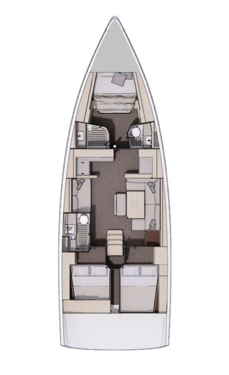 Charter Rental Sailboat Andromaca in Italy Layout | Yacht4Less