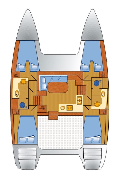 Charter Rental Catamaran Caribbean in Croatia Layout | Yacht4Less