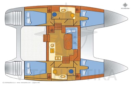 Charter Rental Catamaran Caribbean in Croatia Layout | Yacht4Less