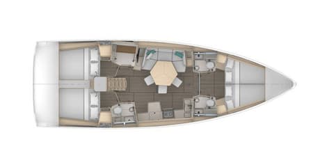 Charter Rental Sailboat Diomede in Italy Layout | Yacht4Less