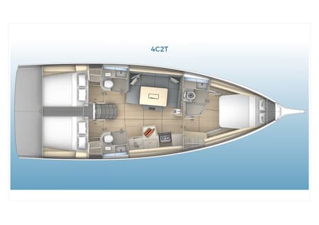 Charter Rental Sailboat Cassiopea in Italy Layout | Yacht4Less