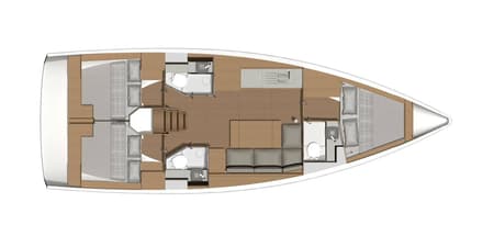 Charter Rental Sailboat Arya in Italy Layout | Yacht4Less
