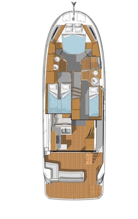 Charter Rental Motorboat Aelia in Croatia Layout | Yacht4Less