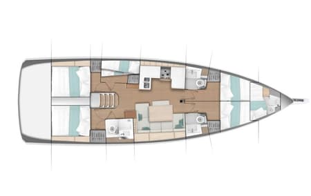 Charter Rental Sailboat Mila in Italy Layout | Yacht4Less