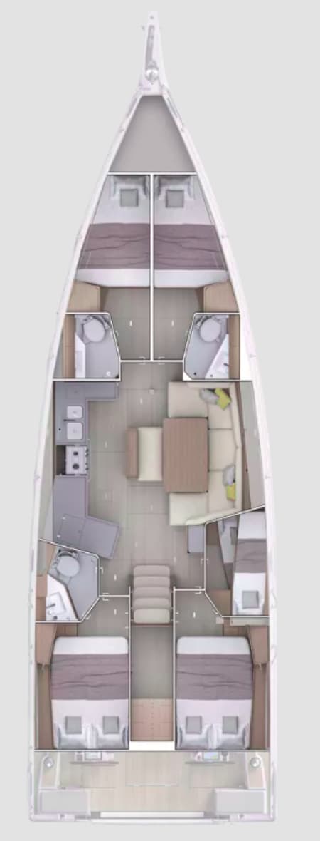 Charter Rental Sailboat Tide Of Your Life in Croatia Layout | Yacht4Less