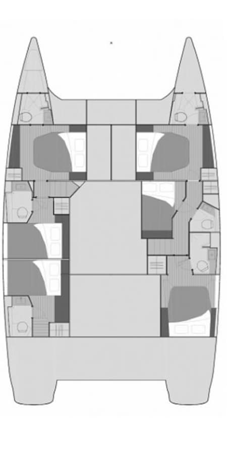 Charter Rental Catamaran Bicos in Turkey Layout | Yacht4Less