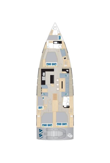 Charter Rental Sailboat Art H in Croatia Layout | Yacht4Less
