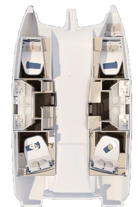 Charter Rental Catamaran Auriga in Croatia Layout | Yacht4Less