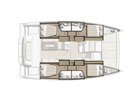 Charter Rental Catamaran Junior Mary 1 in Greece Layout | Yacht4Less