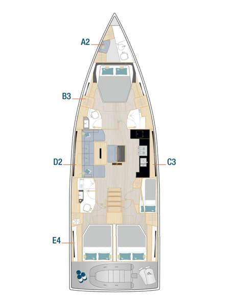 Charter Rental Sailboat Illusion - OW in Croatia Layout | Yacht4Less