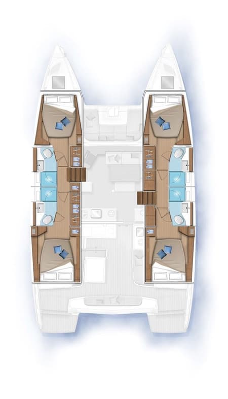 Charter Rental Catamaran Back to the Future in Turkey Layout | Yacht4Less