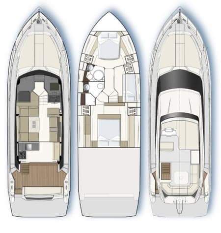Charter Rental Motorboat Dream in Croatia Layout | Yacht4Less