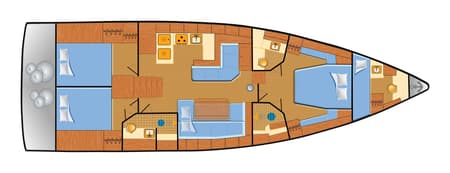 Charter Rental Sailboat Marny in Croatia Layout | Yacht4Less