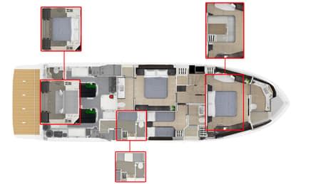 Charter Rental Motorboat Knitewear.Club 3 in Croatia Layout | Yacht4Less