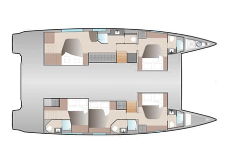 Charter Rental Catamaran Celestia in Italy Layout | Yacht4Less