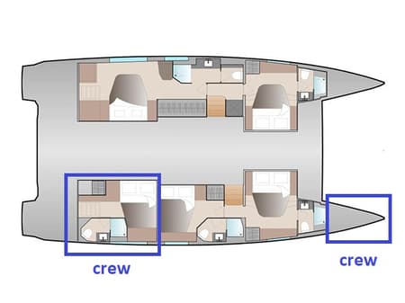 Charter Rental Catamaran Celestia in Italy Layout | Yacht4Less