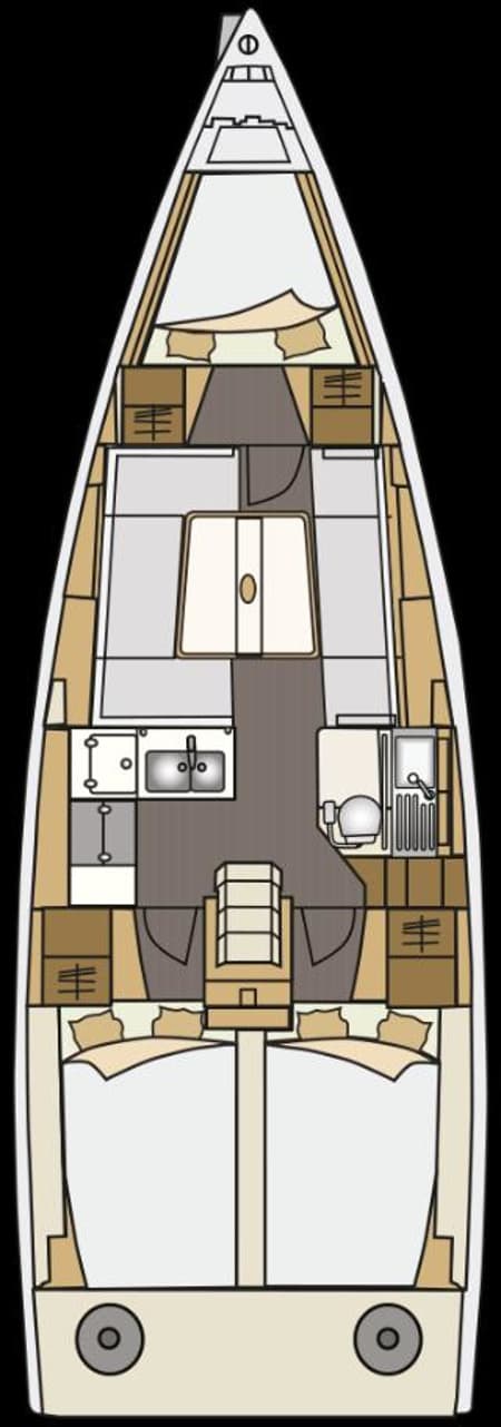 Charter Rental Sailboat Paris in Croatia Layout | Yacht4Less