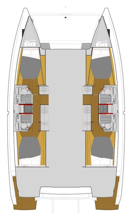 Charter Rental Catamaran Nou Nou 1 in Greece Layout | Yacht4Less