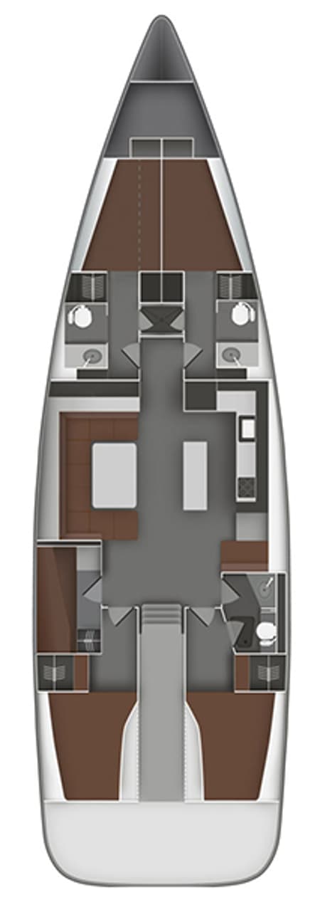 Charter Rental Sailboat Heidrun in Croatia Layout | Yacht4Less