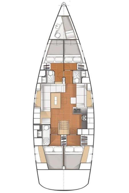 Charter Rental Sailboat Maravillosa in Croatia Layout | Yacht4Less