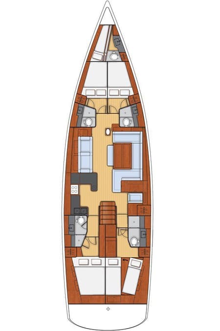 Charter Rental Sailboat Eol I in Croatia Layout | Yacht4Less