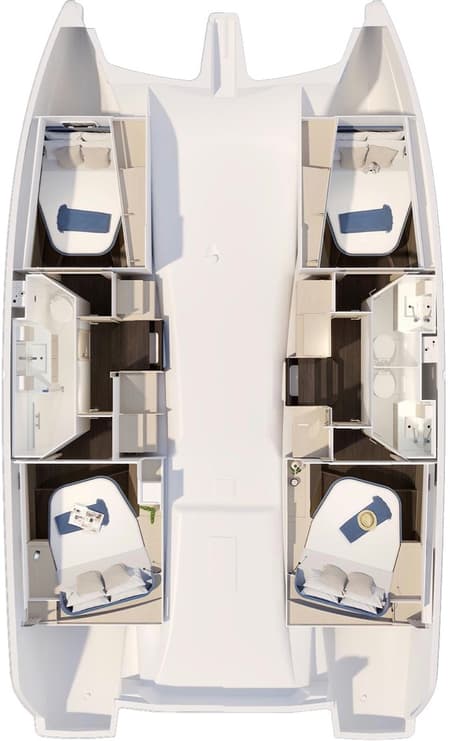 Charter Rental Catamaran Stefsun in France Layout | Yacht4Less
