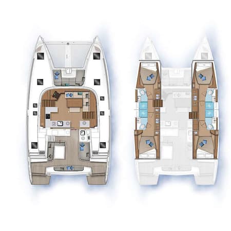 Charter Rental Catamaran Paradise in Croatia Layout | Yacht4Less
