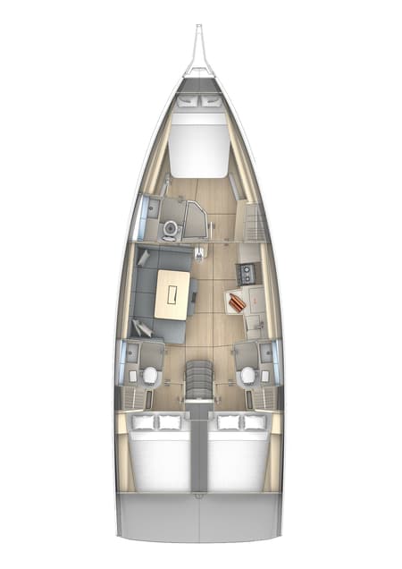Charter Rental Sailboat Amunì in Italy Layout | Yacht4Less