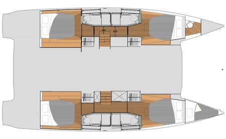 Charter Rental Catamaran Santuzza in Italy Layout | Yacht4Less