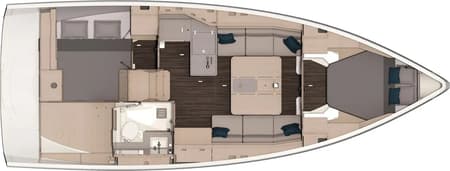 Charter Rental Sailboat Iulo in Italy Layout | Yacht4Less