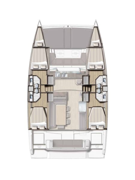 Charter Rental Catamaran Maria Elena in Italy Layout | Yacht4Less
