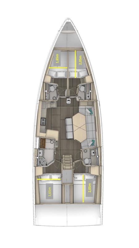 Charter Rental Sailboat Kalypso in Italy Layout | Yacht4Less