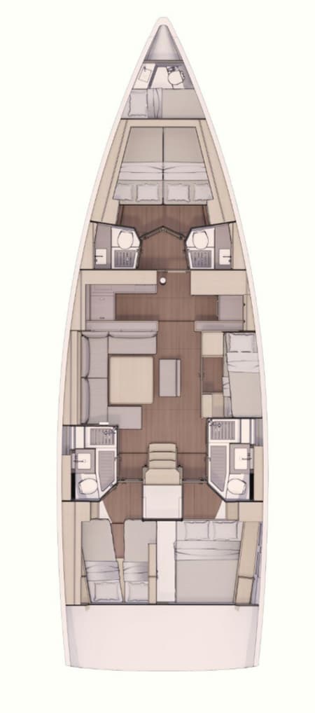 Charter Rental Sailboat Tano in Italy Layout | Yacht4Less