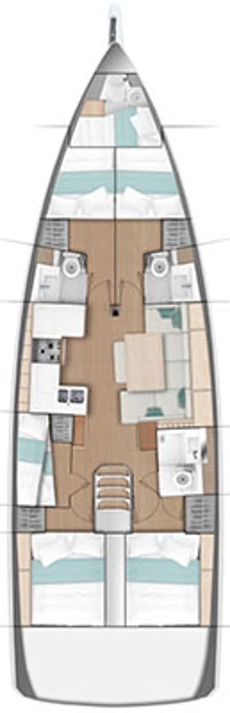 Charter Rental Sailboat Teresa in Italy Layout | Yacht4Less
