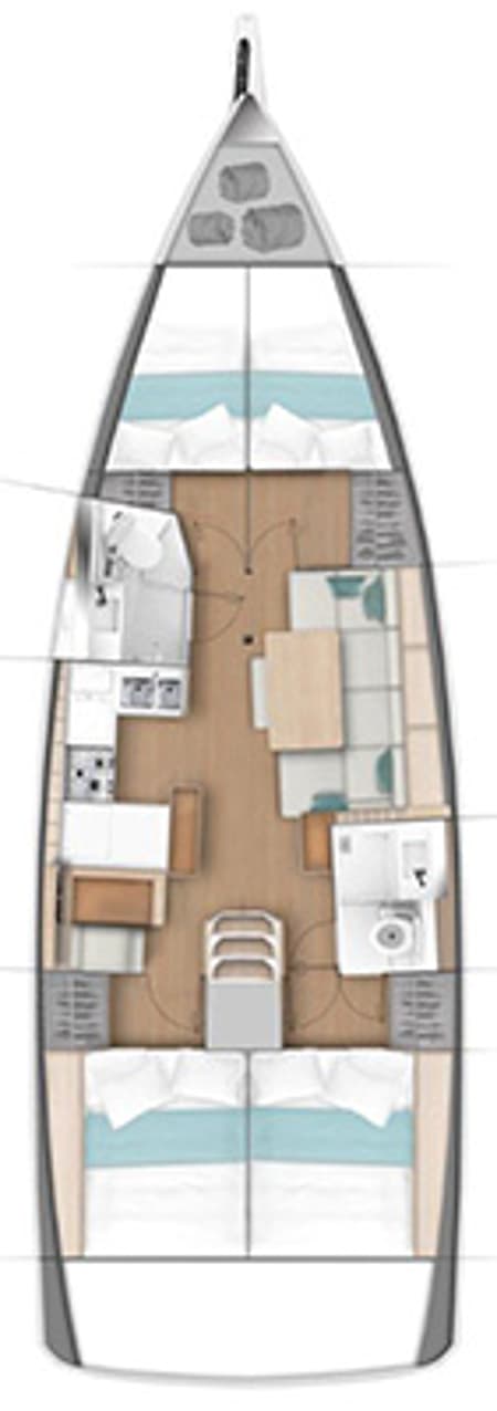 Charter Rental Sailboat Erminia in Italy Layout | Yacht4Less