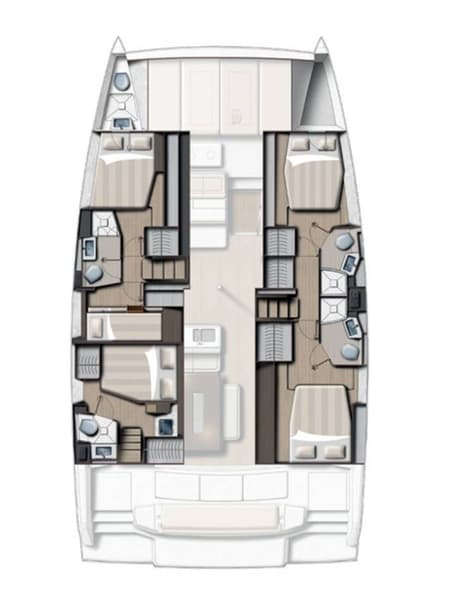 Charter Rental Catamaran Mirage in Turkey Layout | Yacht4Less