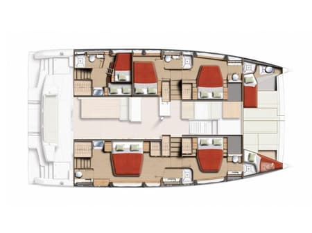 Charter Rental Catamaran Lumière in Croatia Layout | Yacht4Less