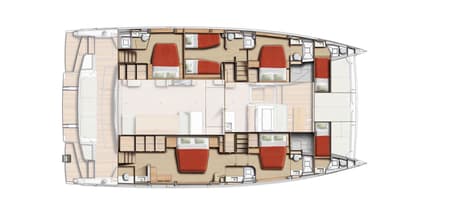 Charter Rental Catamaran Marea in Croatia Layout | Yacht4Less