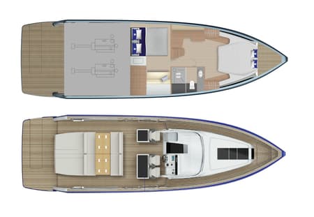 Charter Rental Motorboat Instant Crush in Croatia Layout | Yacht4Less