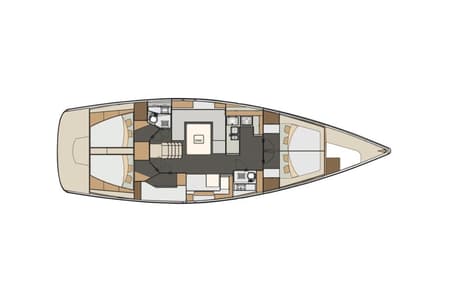 Charter Rental Sailboat Bingo in Croatia Layout | Yacht4Less